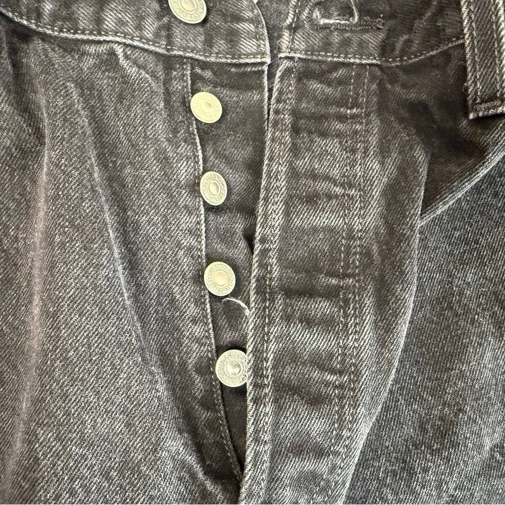 Levi's 501 Black Straight Denim Jeans Men 36x32 Strauss WPL 423 Button Fly. 765